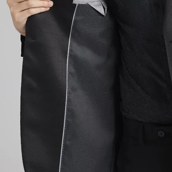 NEW Egara Slim Fit Black Tic Dinner Tuxedo Jacket 46R - Picture 4 of 5